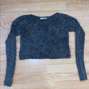 Cropped Hollister Fuzzy Sweater